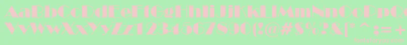 StHarlemNights Font – Pink Fonts on Green Background