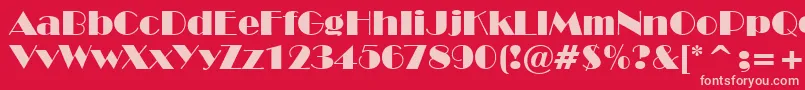 StHarlemNights Font – Pink Fonts on Red Background
