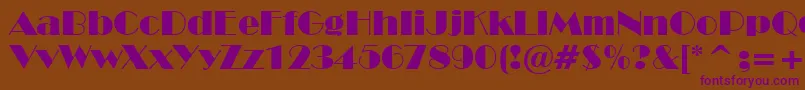 StHarlemNights Font – Purple Fonts on Brown Background