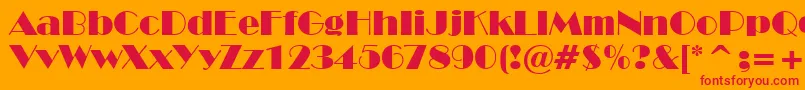StHarlemNights Font – Red Fonts on Orange Background
