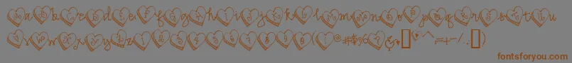 DjCandyHeart Font – Brown Fonts on Gray Background
