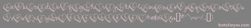DjCandyHeart Font – Pink Fonts on Gray Background