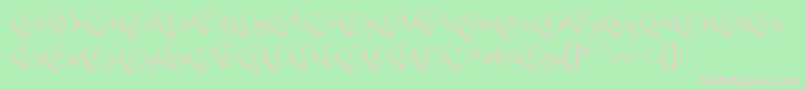DjCandyHeart Font – Pink Fonts on Green Background