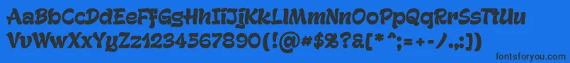 GeckoPersonaluseonly Font – Black Fonts on Blue Background