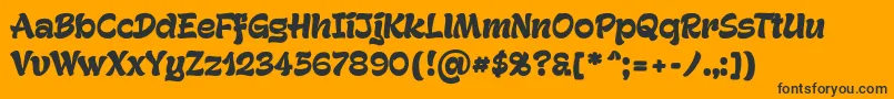 GeckoPersonaluseonly Font – Black Fonts on Orange Background