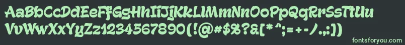 Шрифт GeckoPersonaluseonly – зелёные шрифты на чёрном фоне