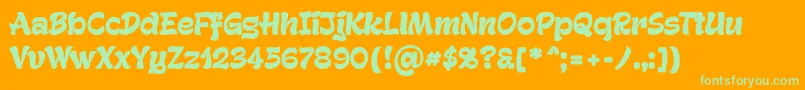 GeckoPersonaluseonly Font – Green Fonts on Orange Background