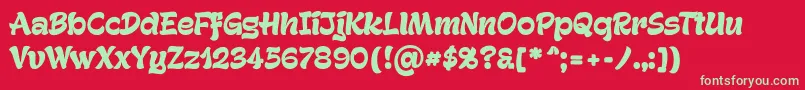 GeckoPersonaluseonly Font – Green Fonts on Red Background