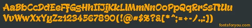 GeckoPersonaluseonly-Schriftart – Orangefarbene Schriften auf schwarzem Hintergrund