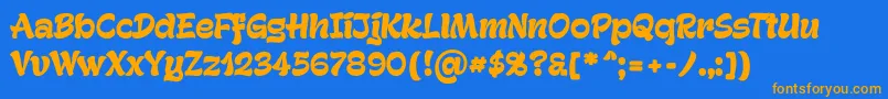 GeckoPersonaluseonly Font – Orange Fonts on Blue Background