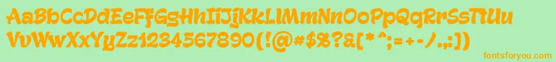 GeckoPersonaluseonly Font – Orange Fonts on Green Background