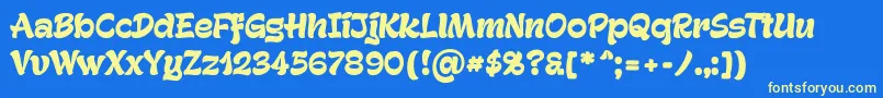 GeckoPersonaluseonly Font – Yellow Fonts on Blue Background