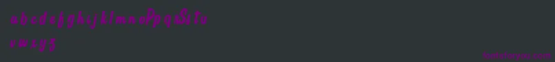Шрифт SignPantersScriptDemo – фиолетовые шрифты на чёрном фоне