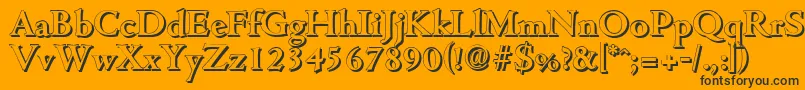 CambridgeshadowBold Font – Black Fonts on Orange Background