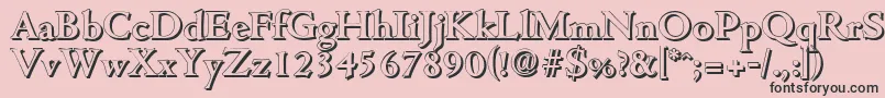 CambridgeshadowBold Font – Black Fonts on Pink Background