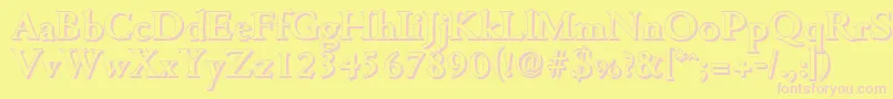 CambridgeshadowBold Font – Pink Fonts on Yellow Background