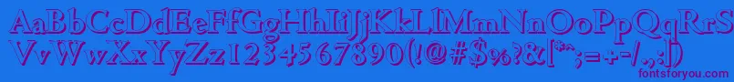 CambridgeshadowBold Font – Purple Fonts on Blue Background