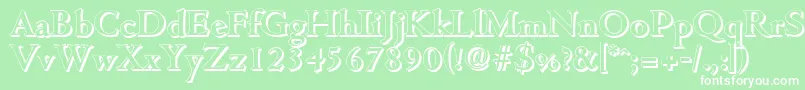 CambridgeshadowBold Font – White Fonts on Green Background