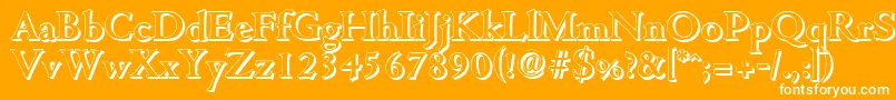 CambridgeshadowBold Font – White Fonts on Orange Background