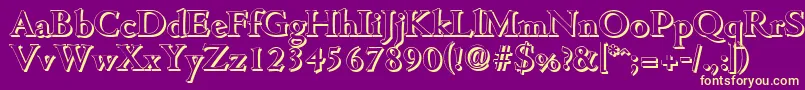 CambridgeshadowBold Font – Yellow Fonts on Purple Background