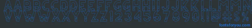CsJuicyRegular Font – Blue Fonts on Black Background