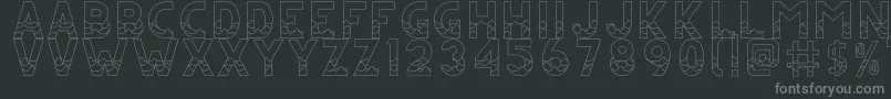 CsJuicyRegular Font – Gray Fonts on Black Background