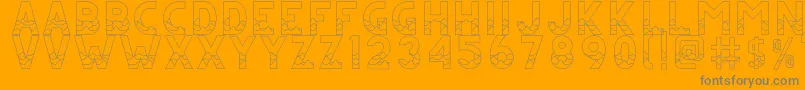 CsJuicyRegular Font – Gray Fonts on Orange Background