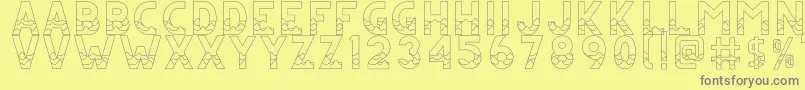 CsJuicyRegular Font – Gray Fonts on Yellow Background