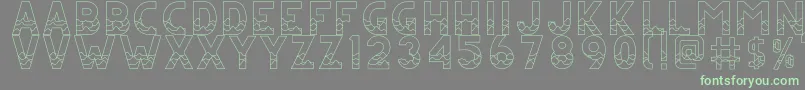CsJuicyRegular Font – Green Fonts on Gray Background