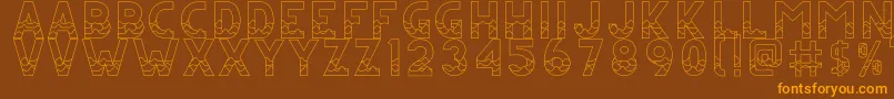 CsJuicyRegular Font – Orange Fonts on Brown Background