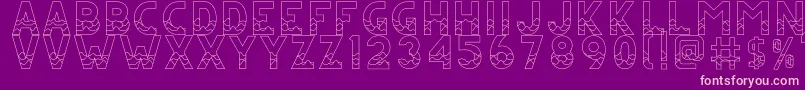 CsJuicyRegular Font – Pink Fonts on Purple Background