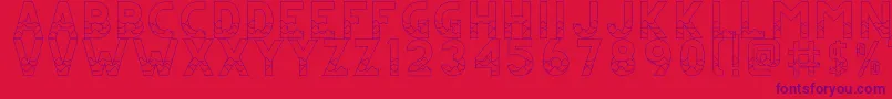 CsJuicyRegular Font – Purple Fonts on Red Background