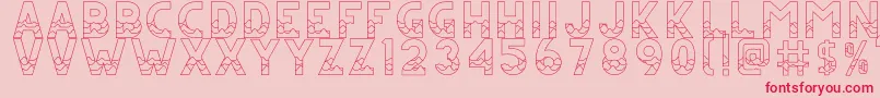 CsJuicyRegular-Schriftart – Rote Schriften auf rosa Hintergrund