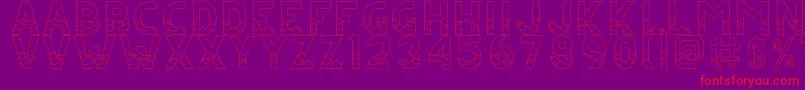 CsJuicyRegular-Schriftart – Rote Schriften auf violettem Hintergrund