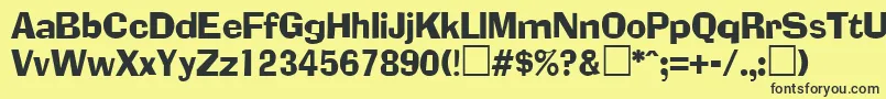 AdlibRegular Font – Black Fonts on Yellow Background