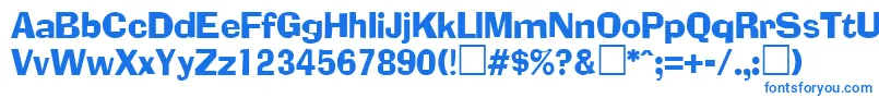 フォントAdlibRegular – 白い背景に青い文字