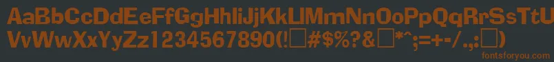 AdlibRegular Font – Brown Fonts on Black Background