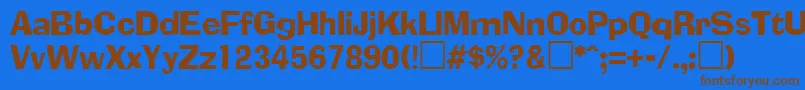 AdlibRegular Font – Brown Fonts on Blue Background