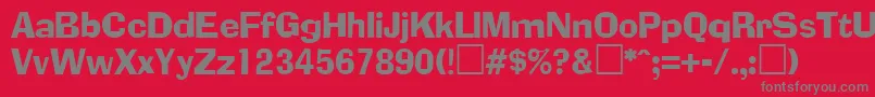AdlibRegular Font – Gray Fonts on Red Background