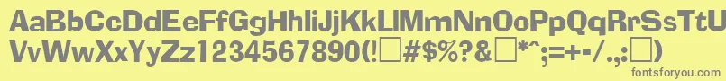 AdlibRegular Font – Gray Fonts on Yellow Background