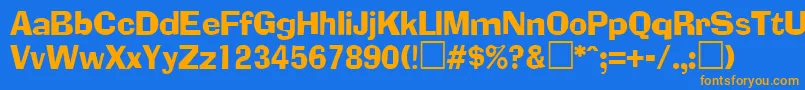 AdlibRegular Font – Orange Fonts on Blue Background
