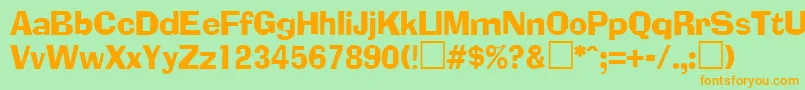 AdlibRegular Font – Orange Fonts on Green Background