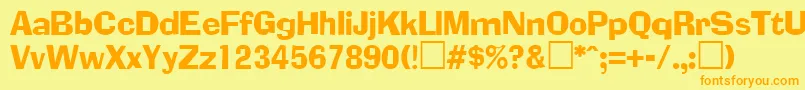 AdlibRegular Font – Orange Fonts on Yellow Background