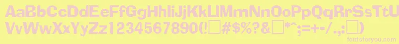 AdlibRegular Font – Pink Fonts on Yellow Background