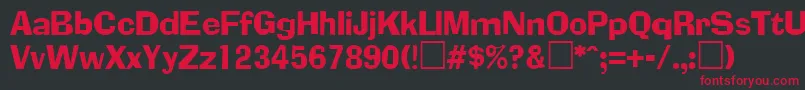 AdlibRegular Font – Red Fonts on Black Background