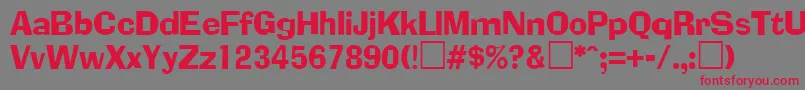フォントAdlibRegular – 赤い文字の灰色の背景