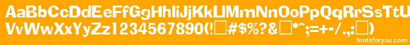 AdlibRegular Font – White Fonts on Orange Background