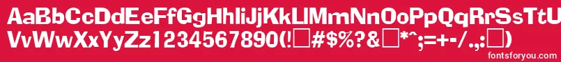 AdlibRegular Font – White Fonts on Red Background