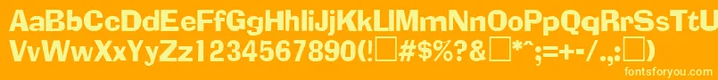 AdlibRegular Font – Yellow Fonts on Orange Background