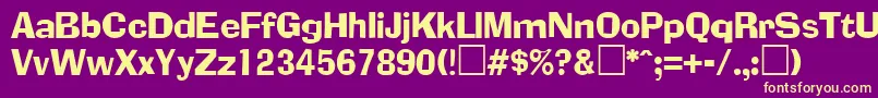 AdlibRegular Font – Yellow Fonts on Purple Background